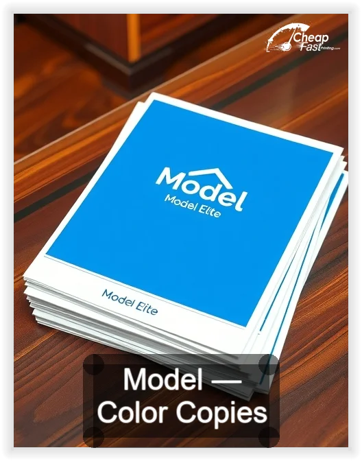 Model business card design sample