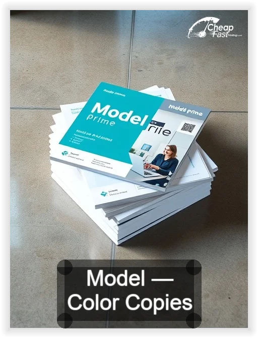 Model business card design sample