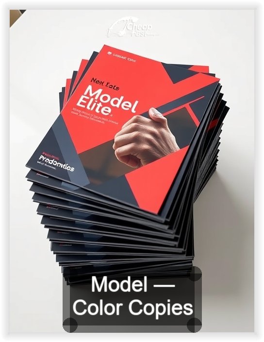 Model business card design sample