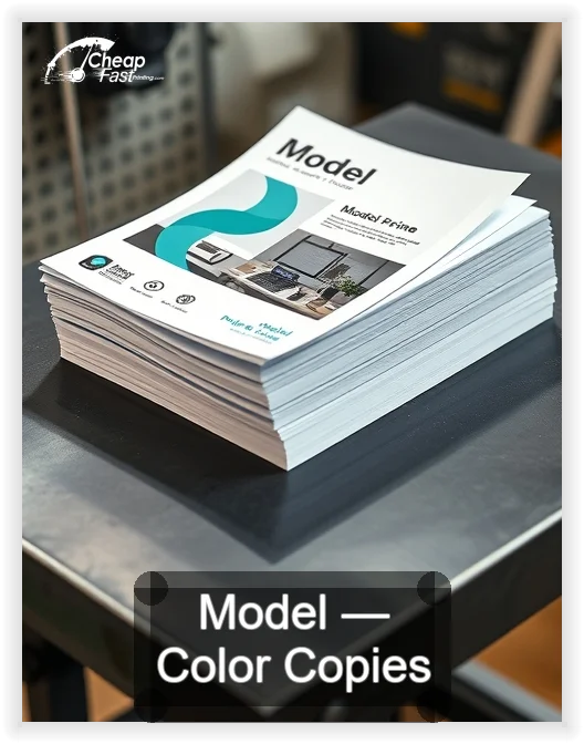 Model business card design sample