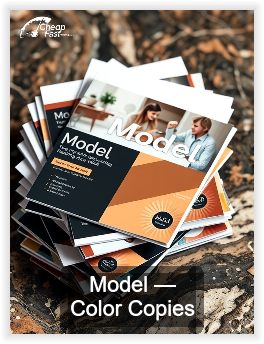 Model business card design sample