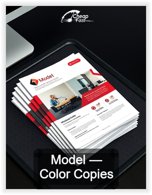 Model business card design sample