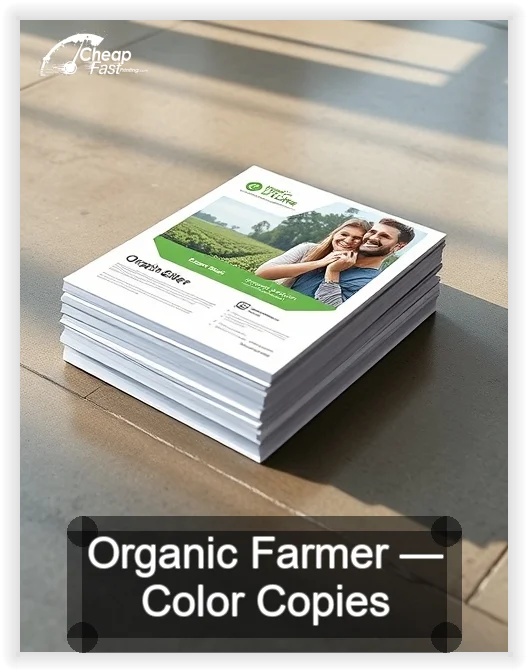 Organic Farmer business card design sample