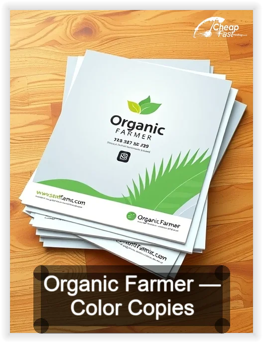 Organic Farmer business card design sample