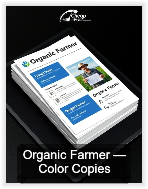 Organic Farmer business card design sample
