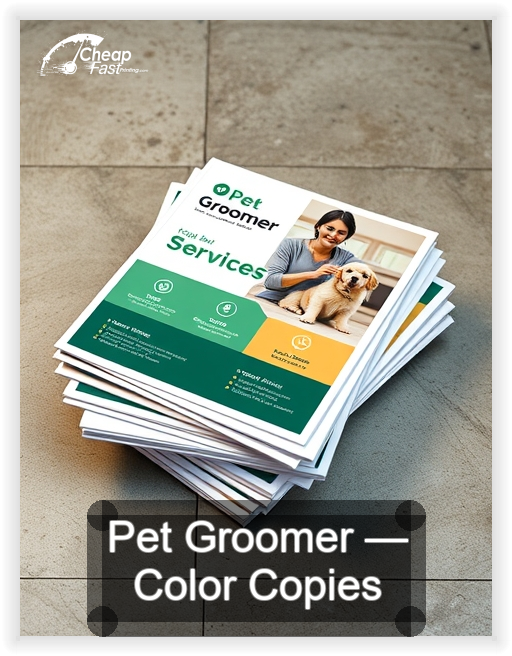 Pet Groomer business card design sample
