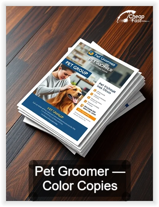 Pet Groomer business card design sample