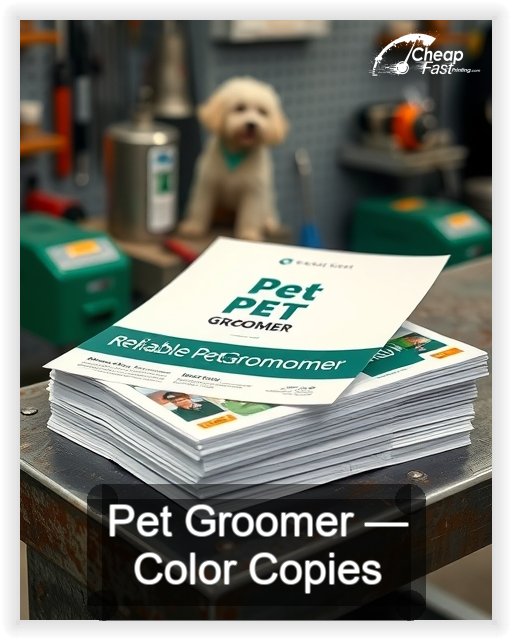 Pet Groomer business card design sample