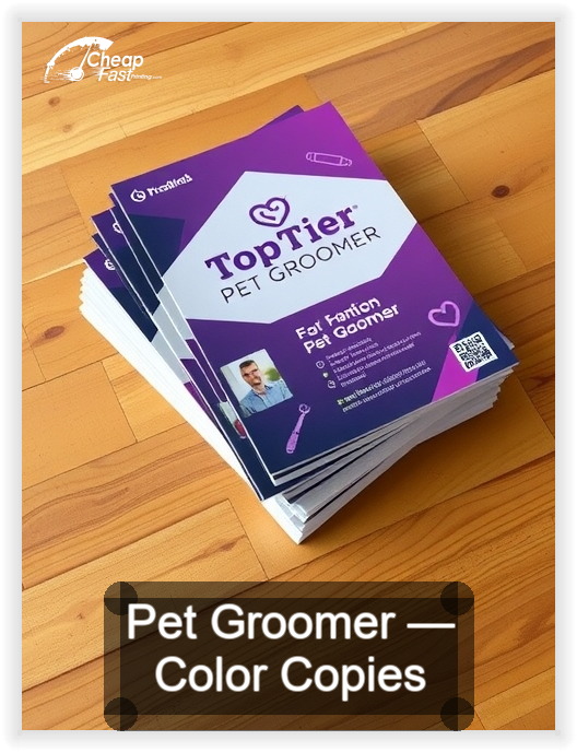 Pet Groomer business card design sample