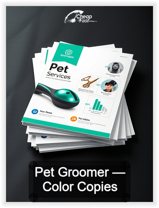 Pet Groomer business card design sample