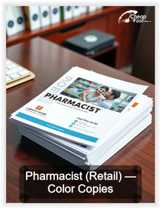 Pharmacist Retail business card design sample