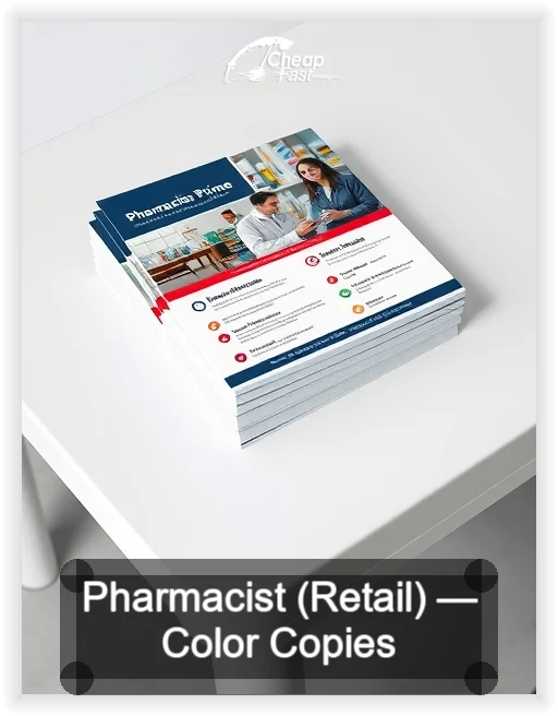 Pharmacist Retail business card design sample