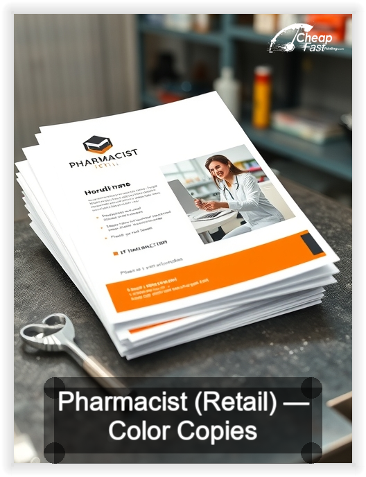Pharmacist Retail business card design sample