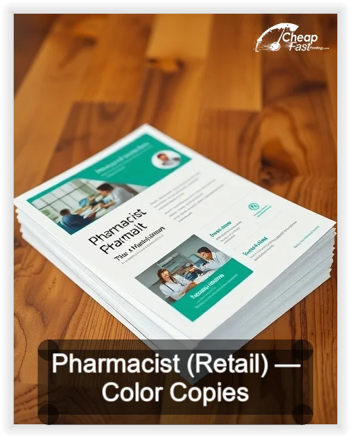 Pharmacist Retail business card design sample