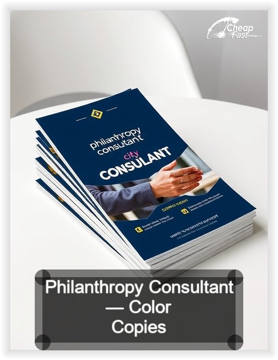 Philanthropy Consultant business card design sample