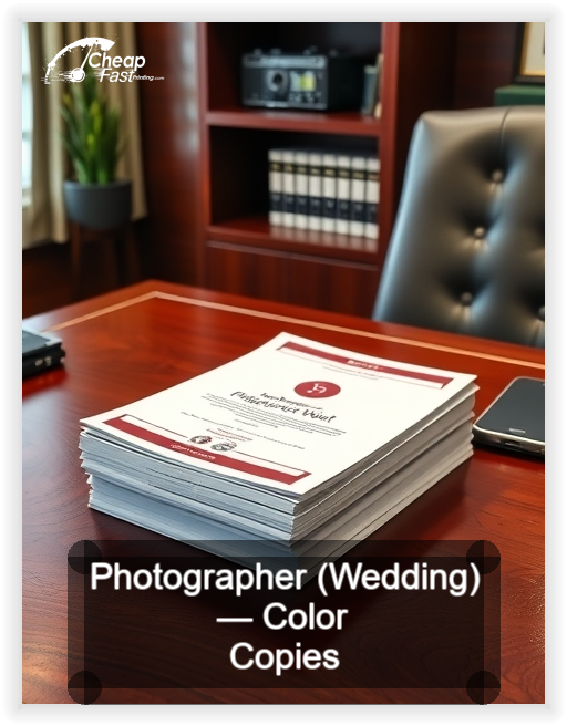 Photographer Wedding business card design sample