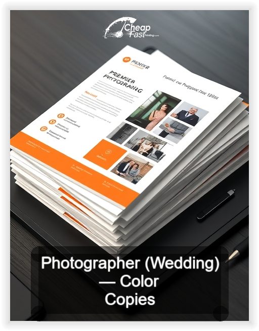 Photographer Wedding business card design sample