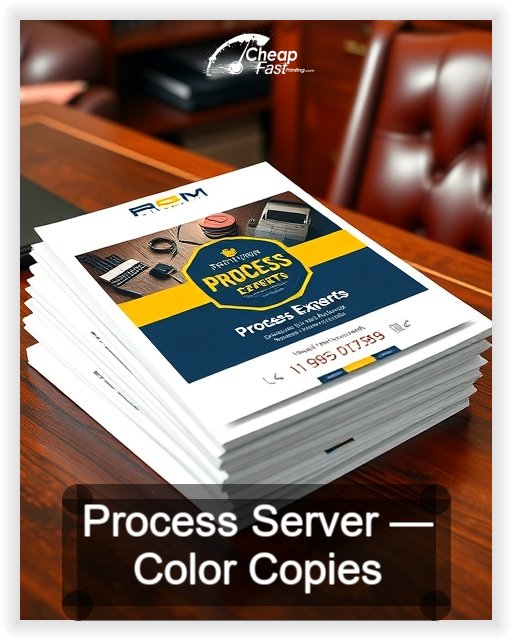 Process Server business card design sample