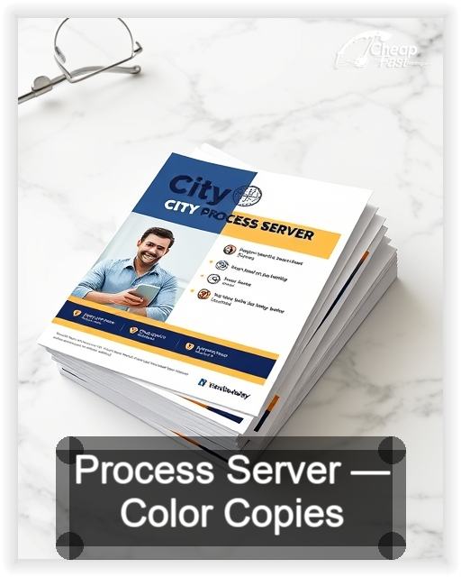 Process Server business card design sample