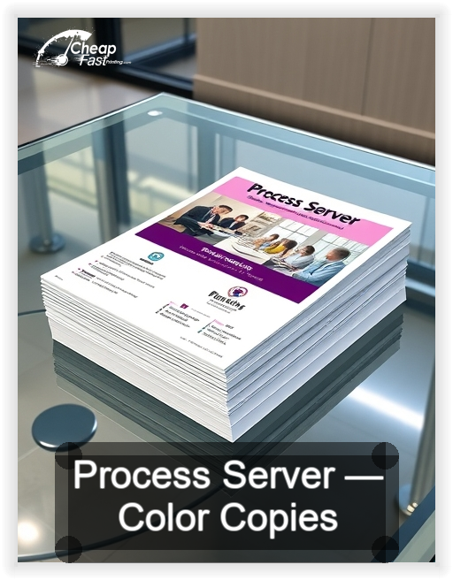 Process Server business card design sample