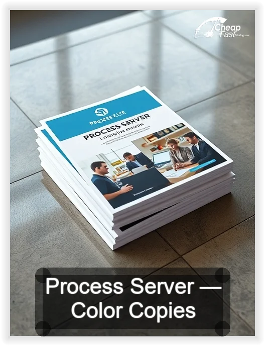 Process Server business card design sample