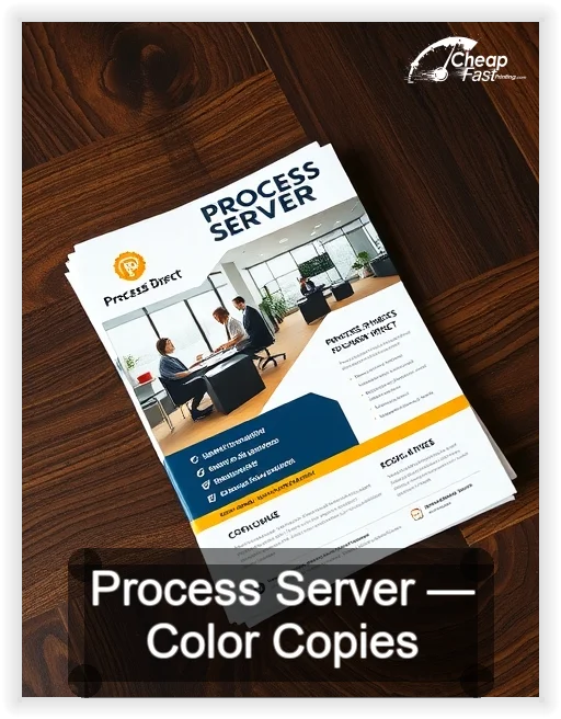 Process Server business card design sample
