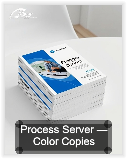 Process Server business card design sample