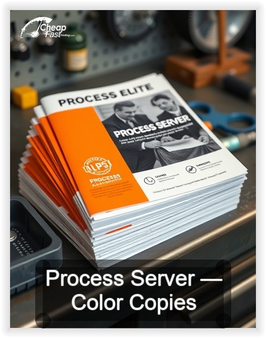 Process Server business card design sample