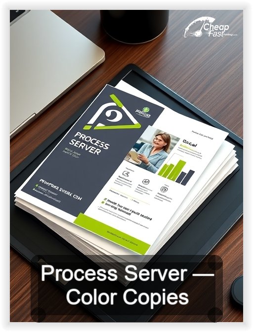 Process Server business card design sample