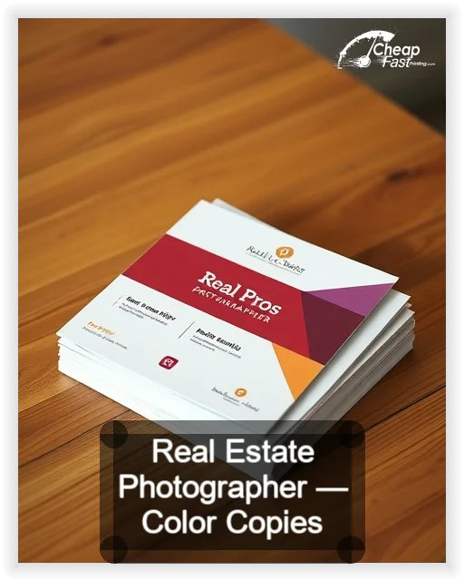 Real Estate Photographer business card design sample