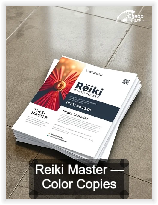 Reiki Master business card design sample
