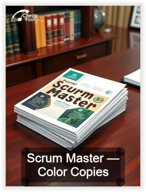 Scrum Master business card design sample