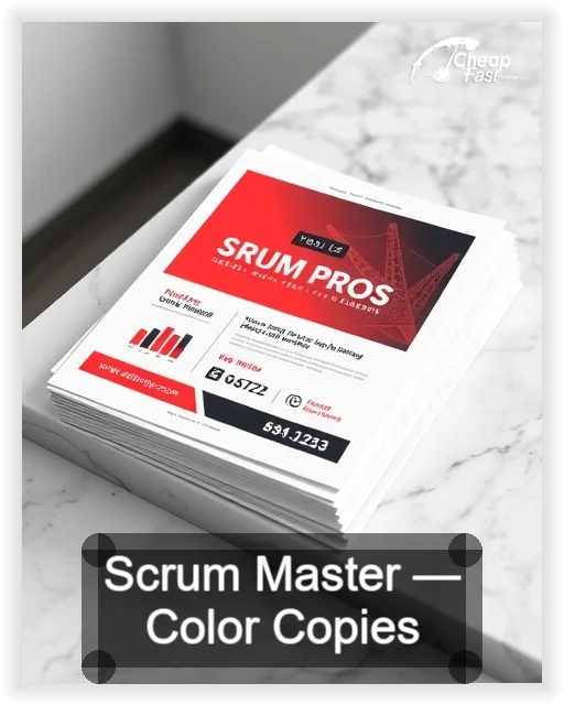 Scrum Master business card design sample