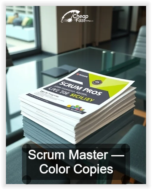 Scrum Master business card design sample