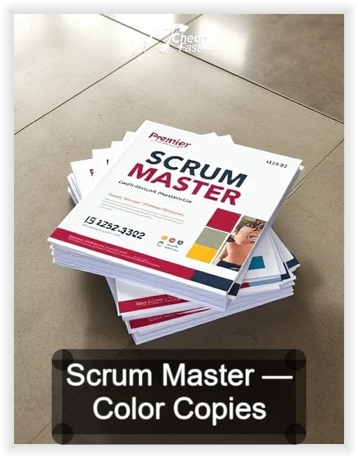 Scrum Master business card design sample