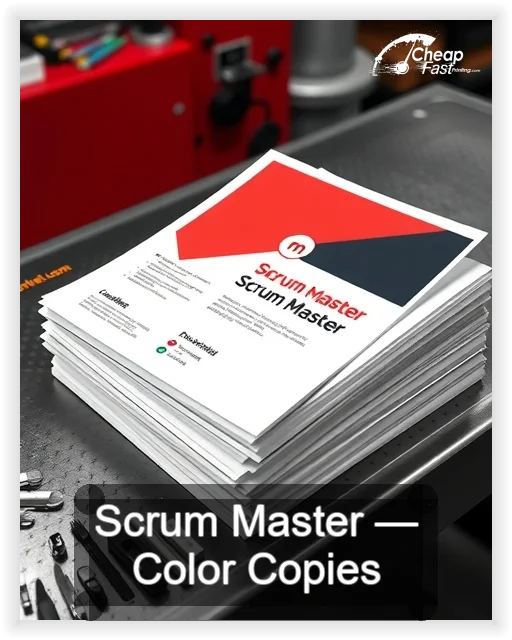 Scrum Master business card design sample