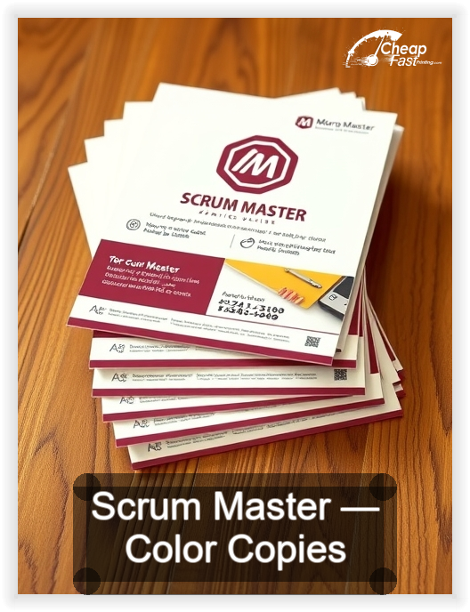 Scrum Master business card design sample