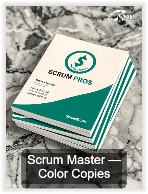 Scrum Master business card design sample