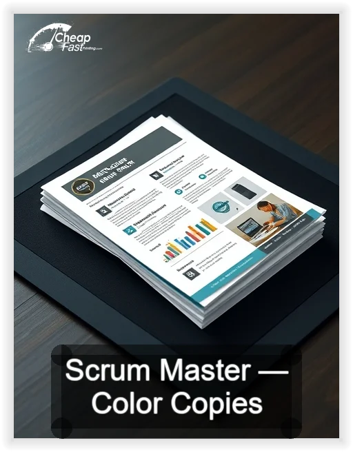 Scrum Master business card design sample