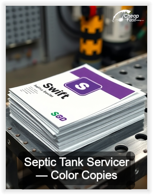 Septic Tank Servicer business card design sample