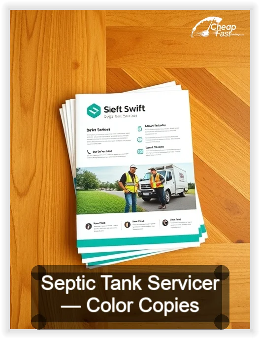 Septic Tank Servicer business card design sample