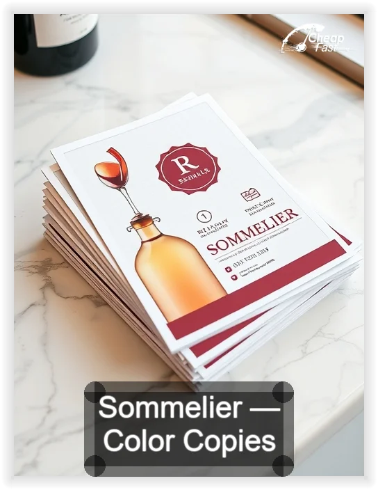 Sommelier business card design sample