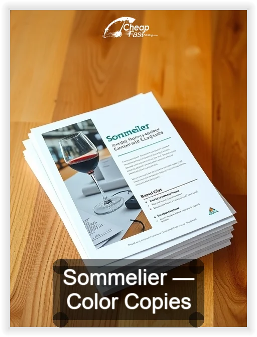 Sommelier business card design sample