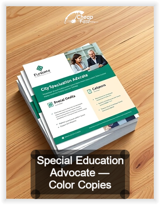 Special Education Advocate business card design sample