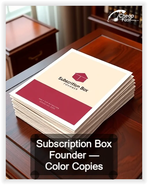 Subscription Box Founder business card design sample