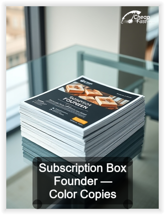 Subscription Box Founder business card design sample