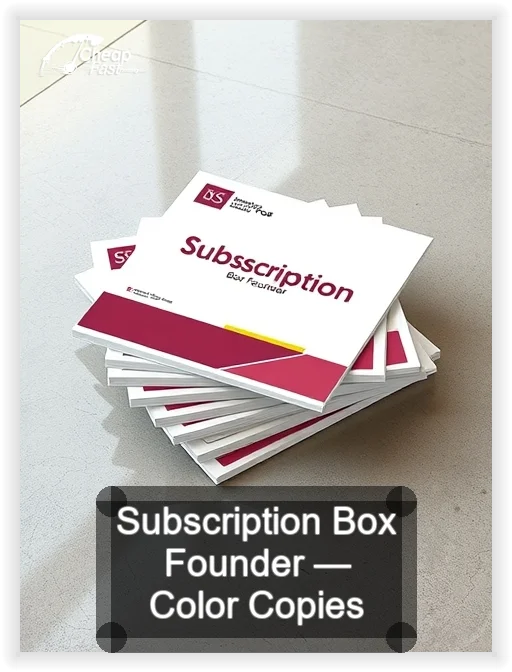 Subscription Box Founder business card design sample