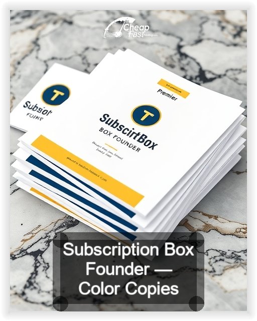 Subscription Box Founder business card design sample