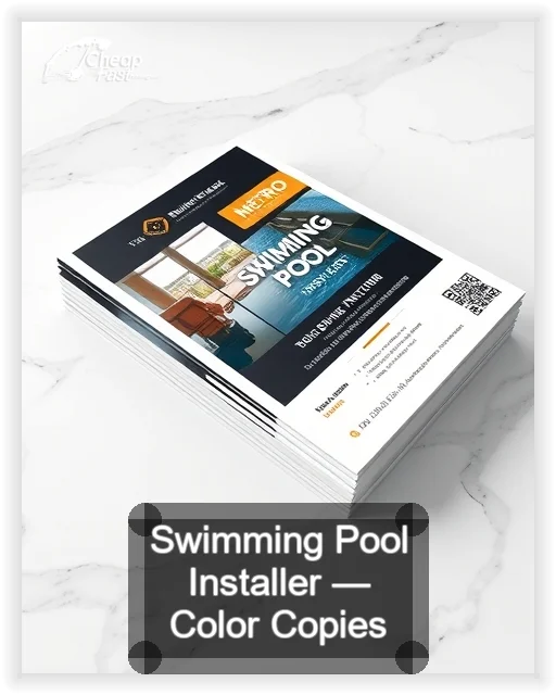 Swimming Pool Installer business card design sample