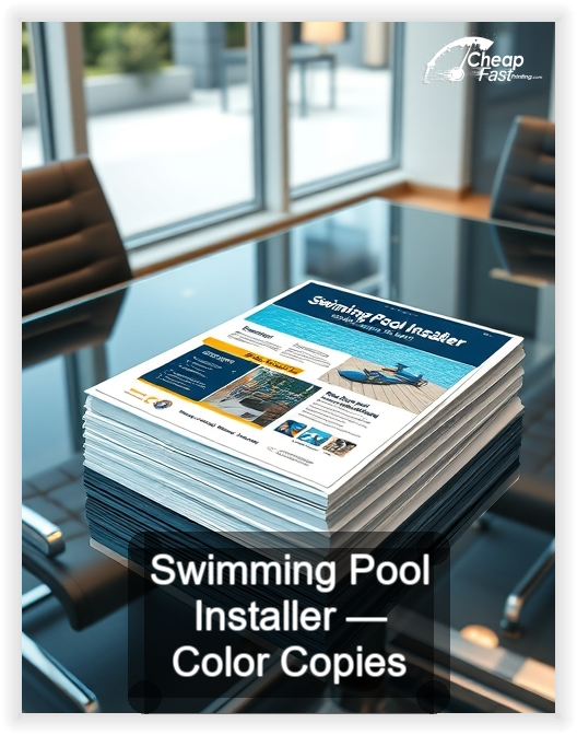 Swimming Pool Installer business card design sample